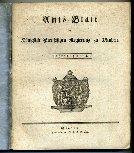 1834 amts blatt - 1834, amts-blatt